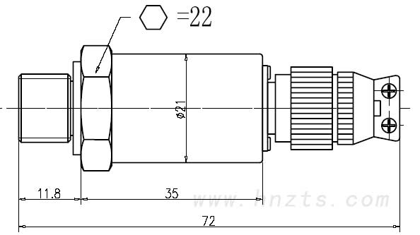 CYB320-C4型工程機械壓力變送器外形CAD圖 CYB320-C4型工程機械壓力變送器外形CAD圖