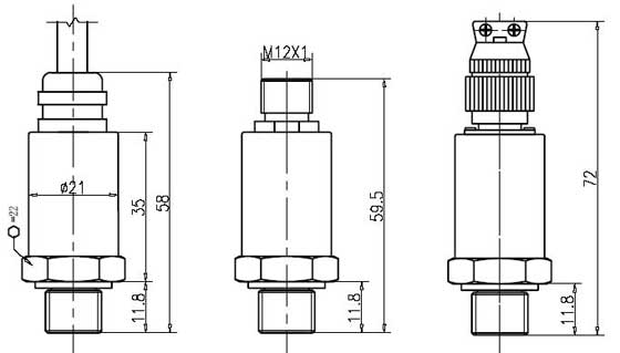 CYB320壓力變送器外形尺寸 CYB320壓力變送器外形尺寸