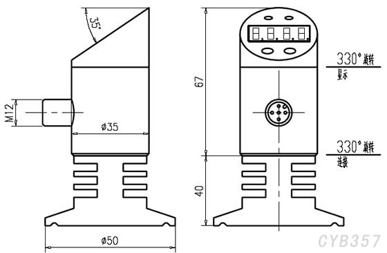 CYB357高溫平膜外形圖 CYB357高溫平膜外形圖