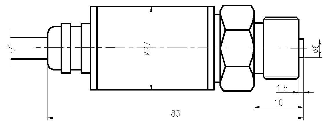 CYB230通用型壓力變送器防水接頭外形圖 CYB230通用型壓力變送器防水接頭外形圖